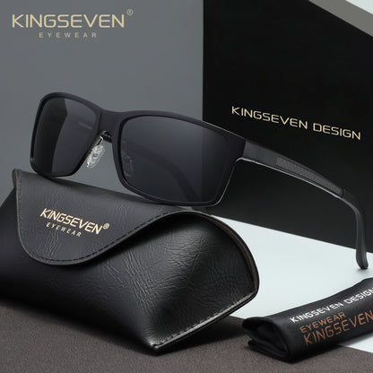 KINGSEVEN N7021 black-gray polarized sunglasses for men