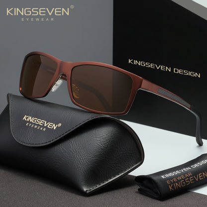 KINGSEVEN N7021 brown polarized sunglasses for men