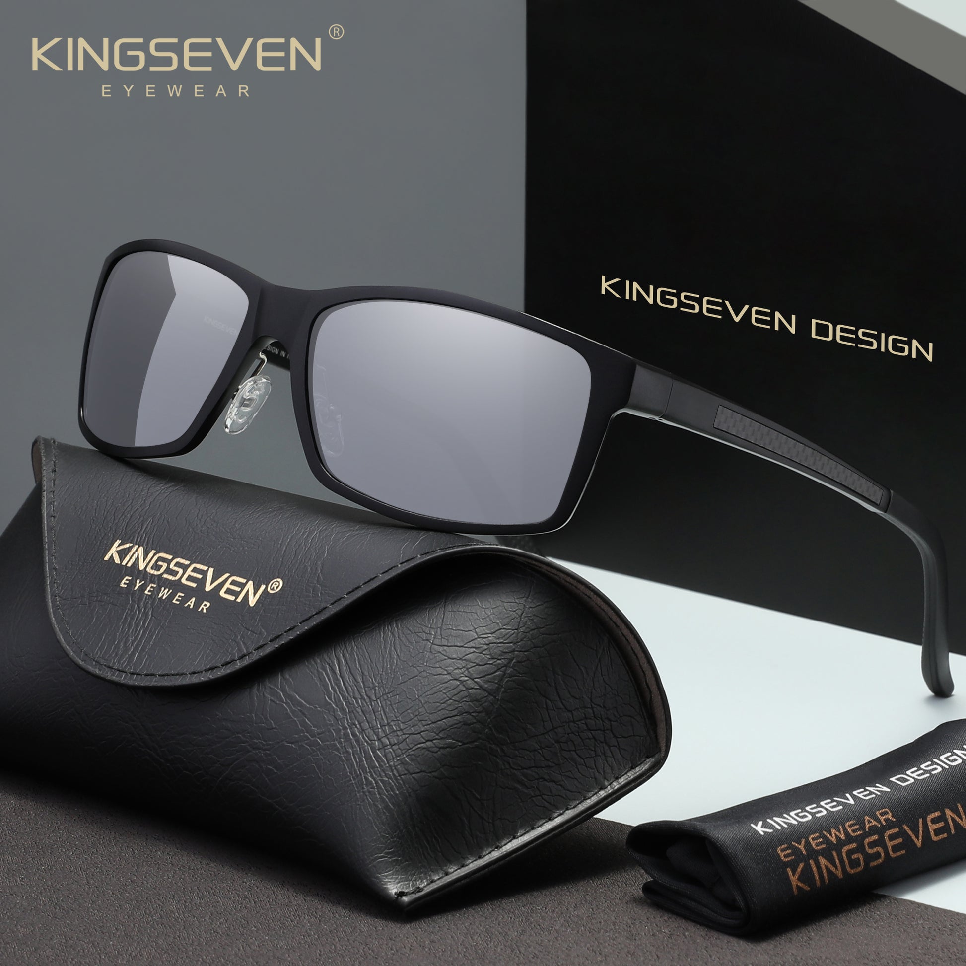 KINGSEVEN N7021 white polarized sunglasses for men