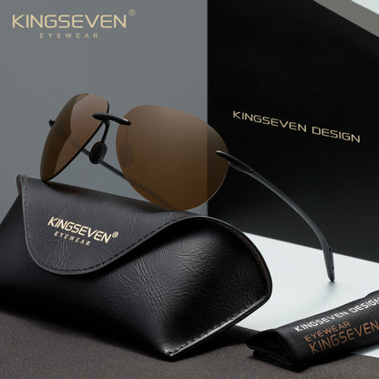 KINGSEVEN N7027 brown polarized sunglasses for men