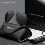 KINGSEVEN N7115 black-gray polarized sunglasses for men