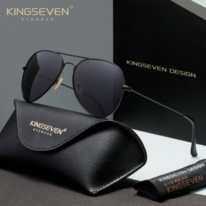 KINGSEVEN N7115 black-gray polarized sunglasses for men