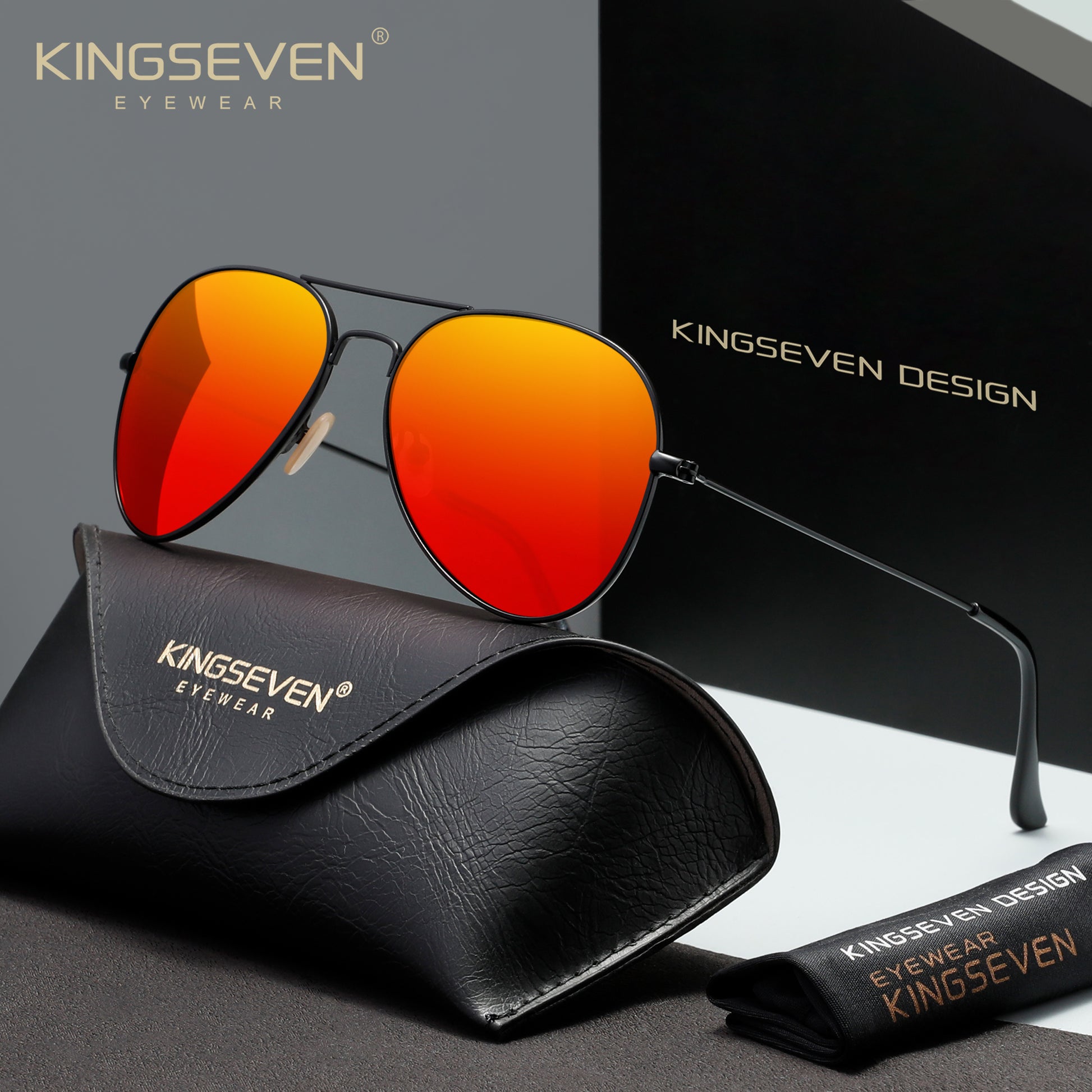 KINGSEVEN N7115 red polarized sunglasses for women