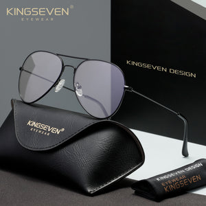 KINGSEVEN N7715 black 45% blue-light blocking sunglasses for men