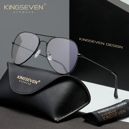 KINGSEVEN N7715 black 45% blue-light blocking sunglasses for men