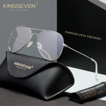 KINGSEVEN N7715 silver 45% blue-light blocking sunglasses for men