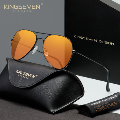 KINGSEVEN N7715 black 99% blue-light blocking sunglasses for men