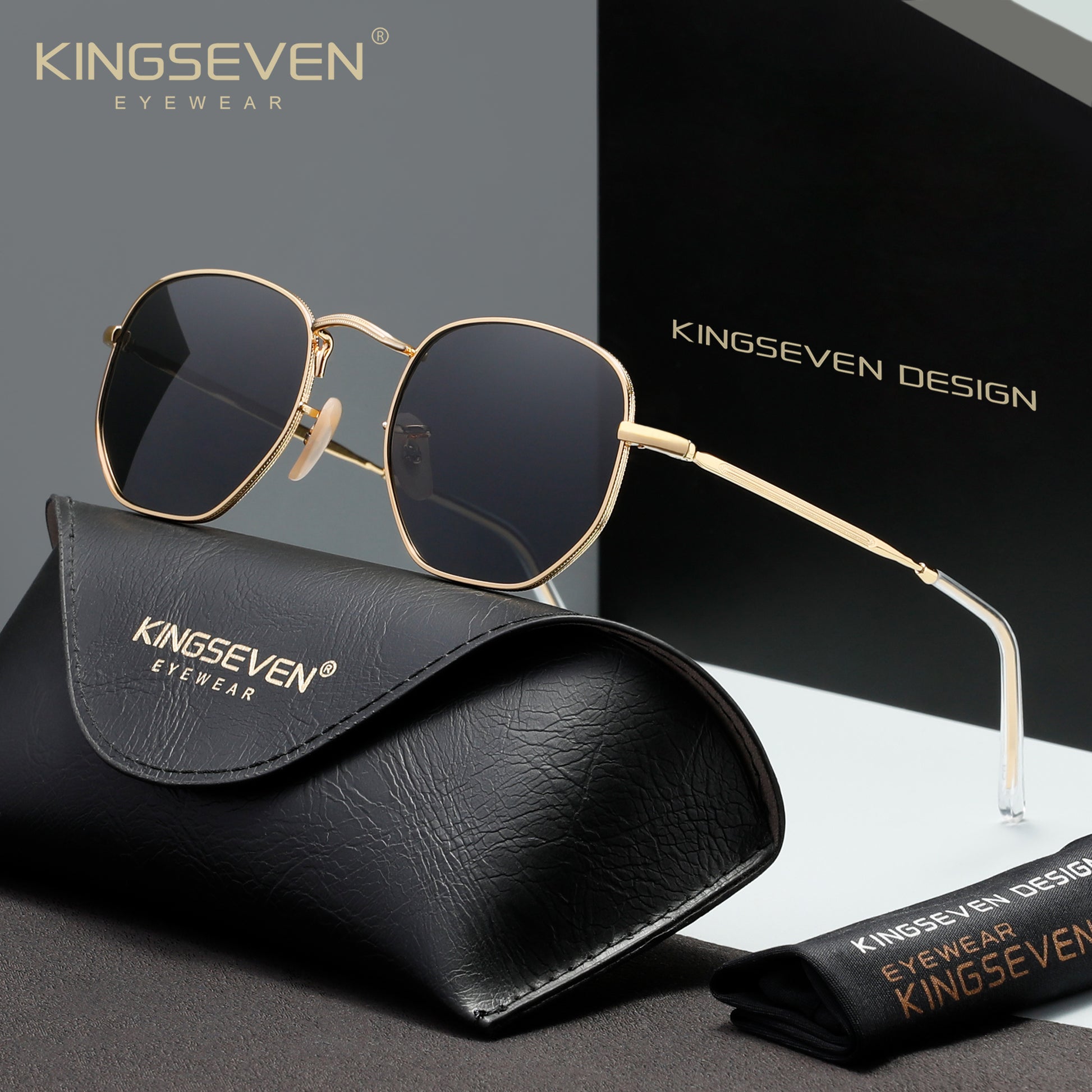 KINGSEVEN N7116 gray polarized sunglasses