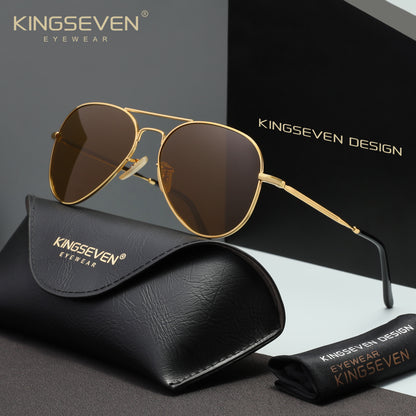 KINGSEVEN N7117 brown polarized sunglasses for men