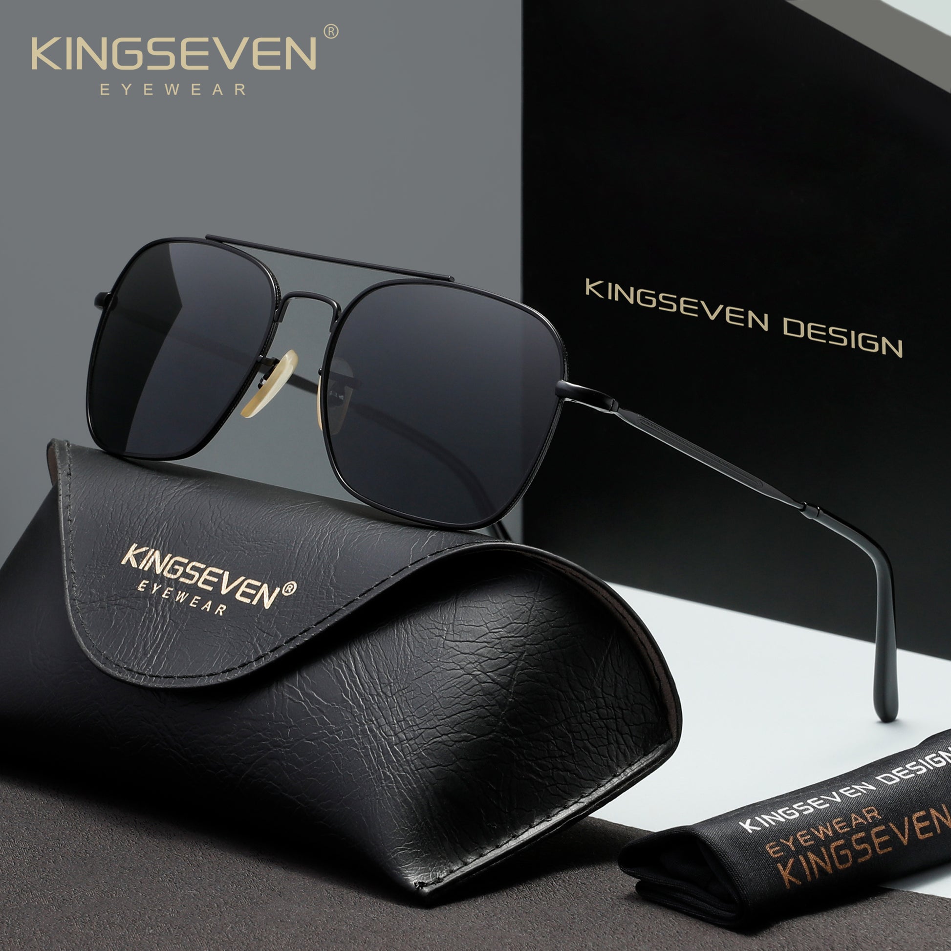 KINGSEVEN N7118 gray polarized sunglasses