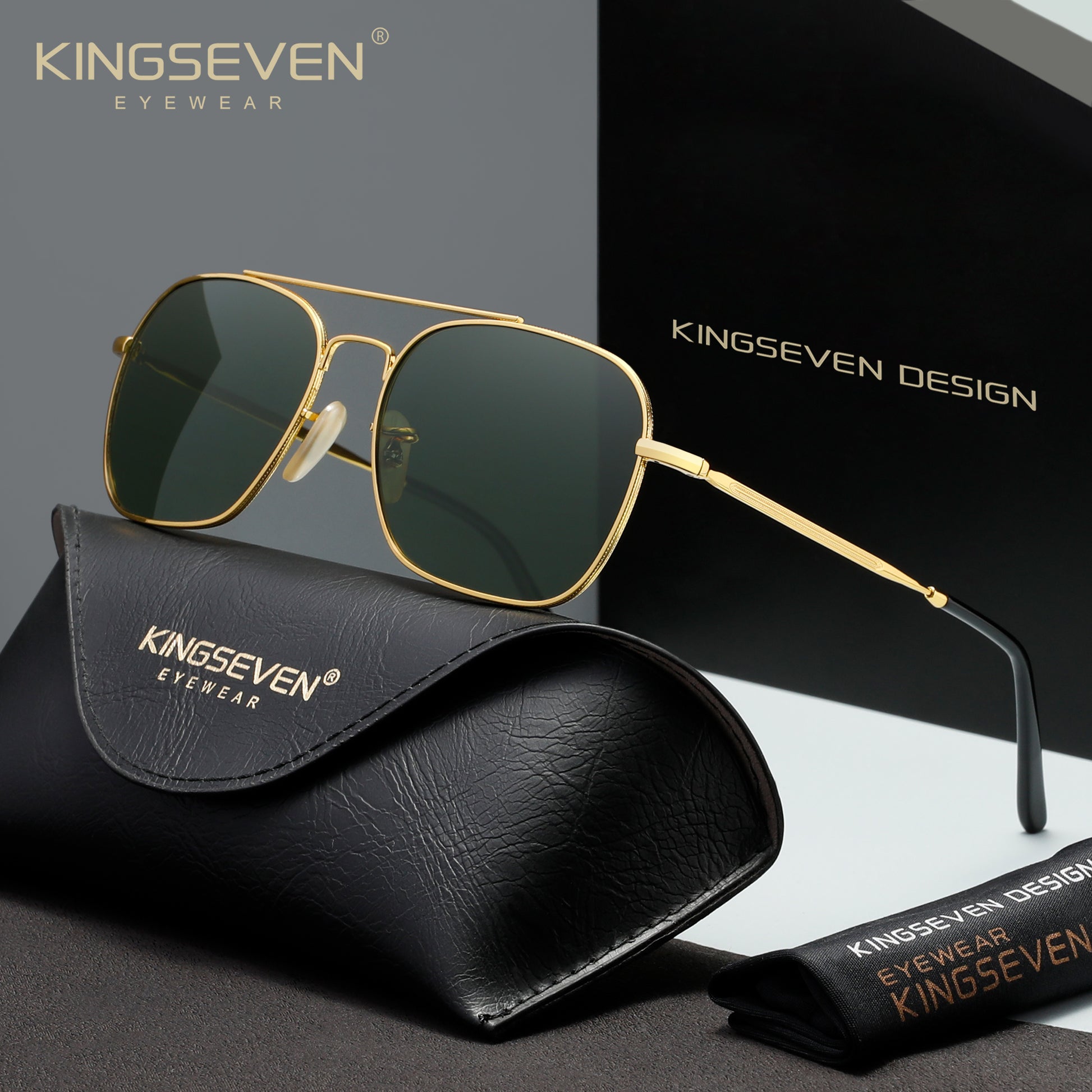 KINGSEVEN N7118 green polarized sunglasses