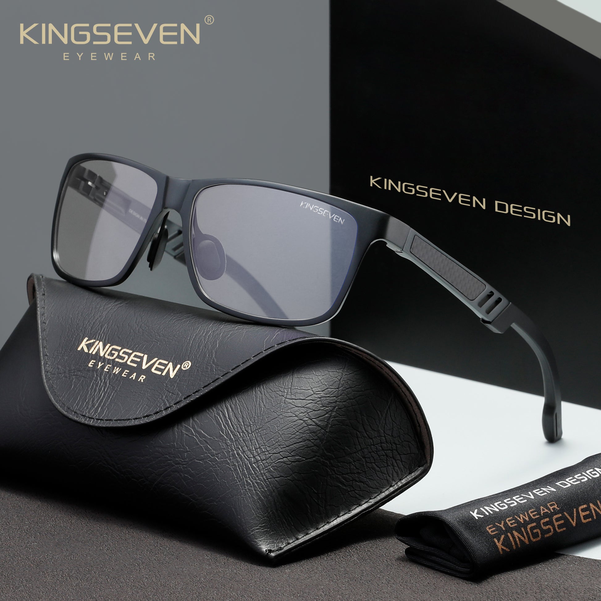 KINGSEVEN N7180 gun 45% blue light blocking sunglasses for men