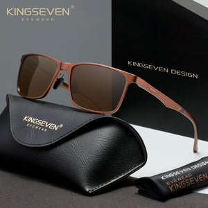 KINGSEVEN N7190 brown polarized sunglasses for men