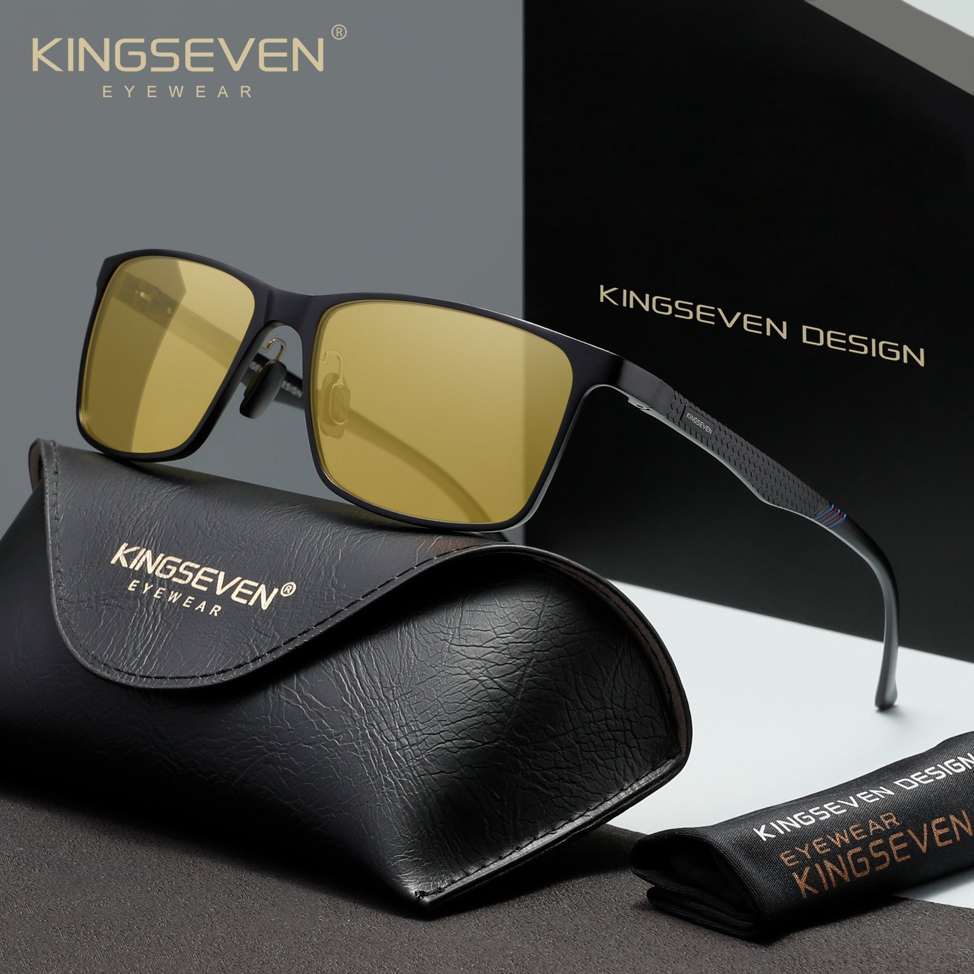 KINGSEVEN N7190 night-vision polarized sunglasses for men