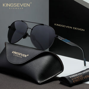 KINGSEVEN N7228 black-blue-gray polarized sunglasses for men