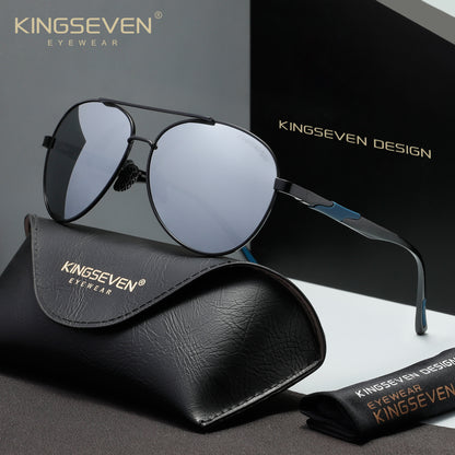 KINGSEVEN N7228 white polarized sunglasses for men