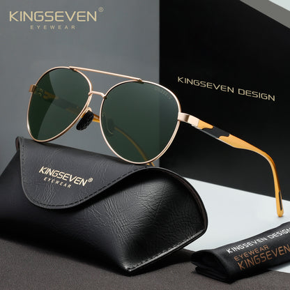 KINGSEVEN N7228 green polarized sunglasses for men