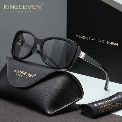 KINGSEVEN N7260 black polarized sunglasses for women