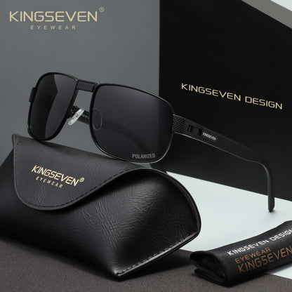 KINGSEVEN N7309 black polarized sunglasses for men