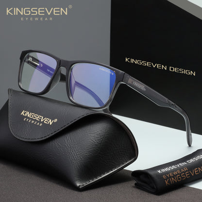 KINGSEVEN N7356 shiny-gray blue light sunglasses