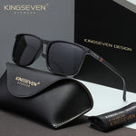 KINGSEVEN N7365 shiny black gray polarized sunglasses