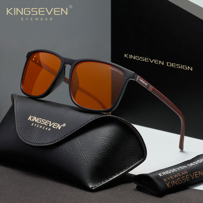 KINGSEVEN N7365 matte-black 99% blue light sunglasses