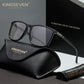 KINGSEVEN N7365 shiny-black blue light sunglasses