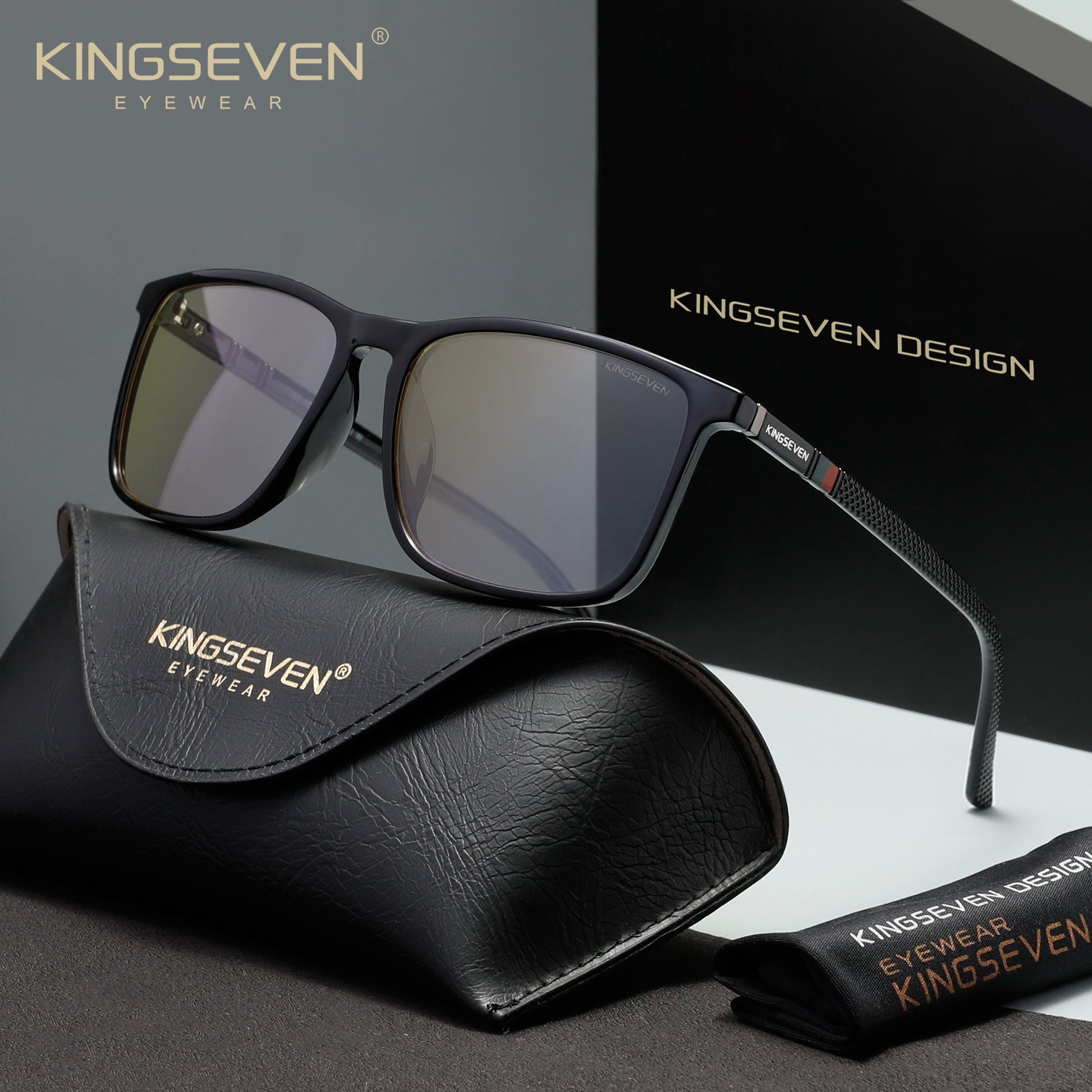 KINGSEVEN N7365 black blue light sunglasses
