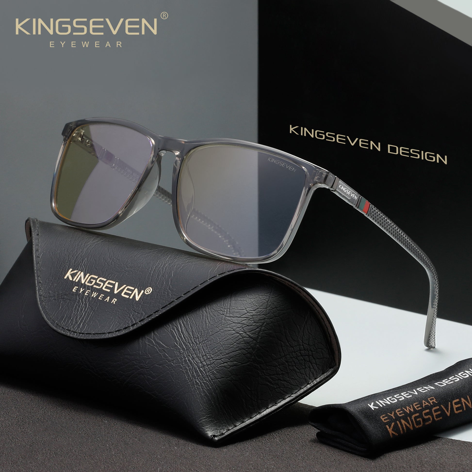 KINGSEVEN N7365 gray blue light sunglasses