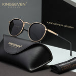 KINGSEVEN N7375 gold-gray polarized sunglasses for men