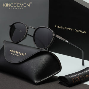 KINGSEVEN N7375 gun-gray polarized sunglasses for men