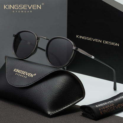 KINGSEVEN N7375 gun-gray polarized sunglasses for men