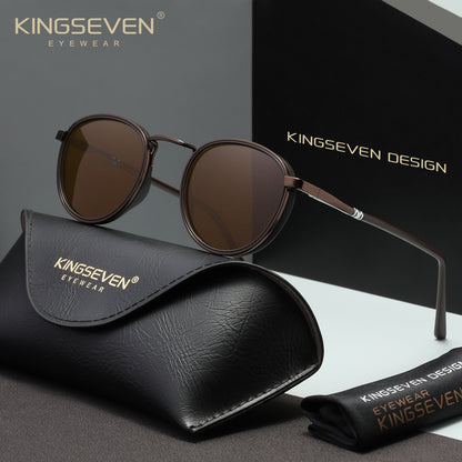 KINGSEVEN N7375 brown polarized sunglasses for men