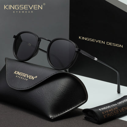 KINGSEVEN N7375 black-gray polarized sunglasses for men