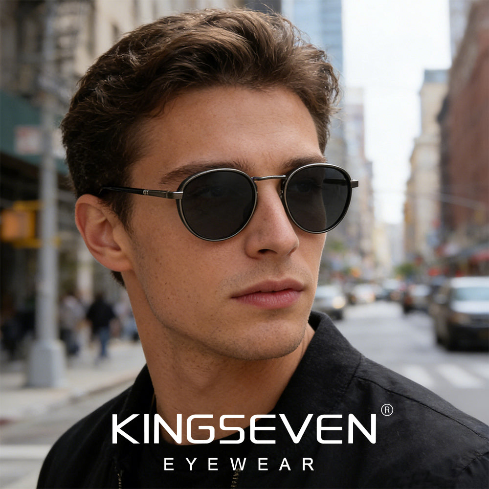 Man wearing KINGSEVEN N7375 sunglasses outdoor