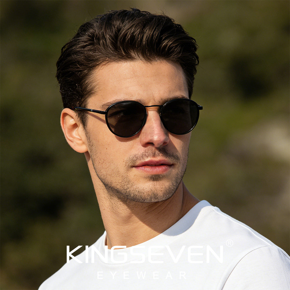 Man wearing KINGSEVEN N7375 sunglasses outdoor