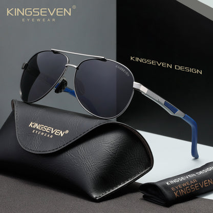 KINGSEVEN N7720 gun-gray polarized sunglasses for men