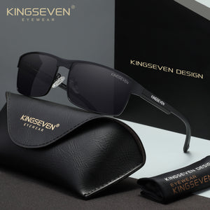 KINGSEVEN N7756 black gray polarized sunglasses for men