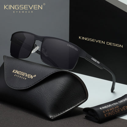 KINGSEVEN N7756 black gray polarized sunglasses for men