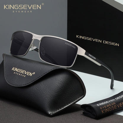 KINGSEVEN N7756 silver gray polarized sunglasses for men