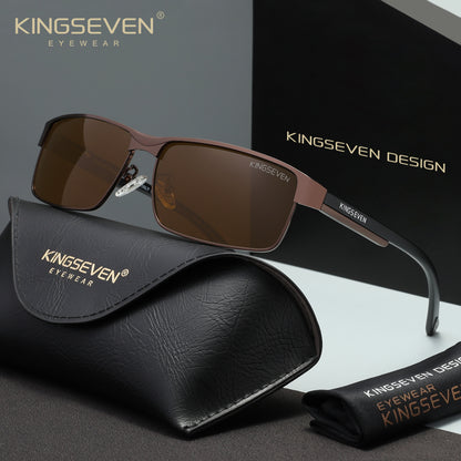 KINGSEVEN N7756 brown polarized sunglasses for men