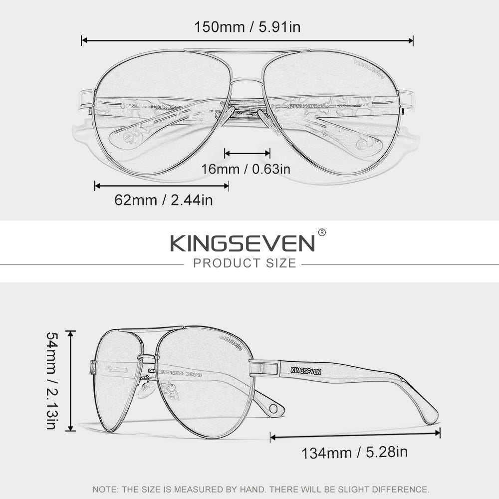 KINGSEVEN N7777 sunglasses size
