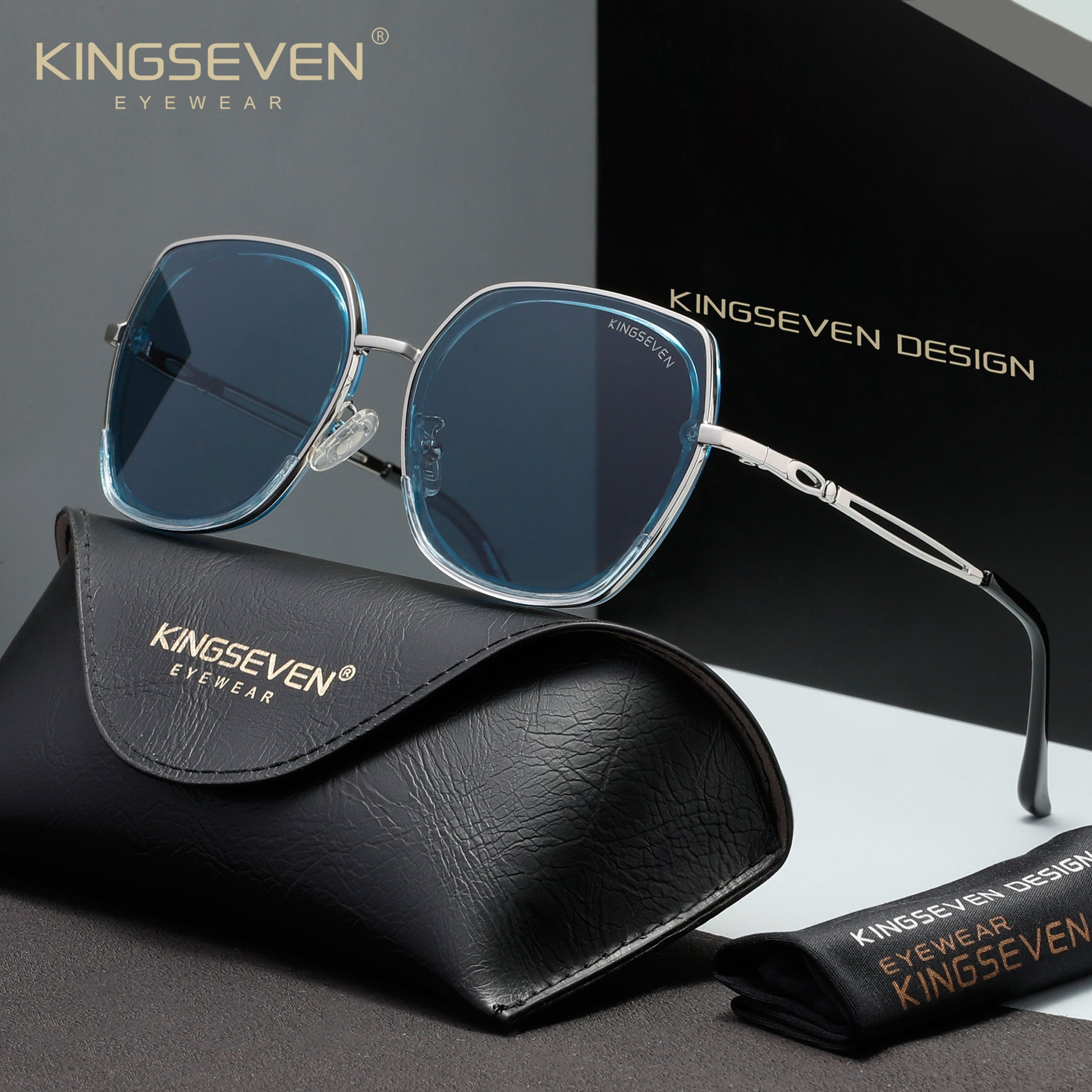 KINGSEVEN N7822 blue polarized sunglasses for women