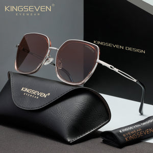 KINGSEVEN N7822 brown polarized sunglasses for women