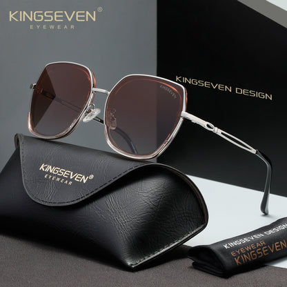 KINGSEVEN N7822 brown polarized sunglasses for women