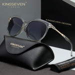 KINGSEVEN N7826 gradient-gray polarized sunglasses for women