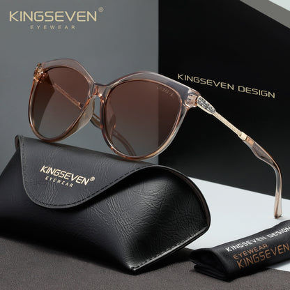 KINGSEVEN N7826 brown polarized sunglasses for women