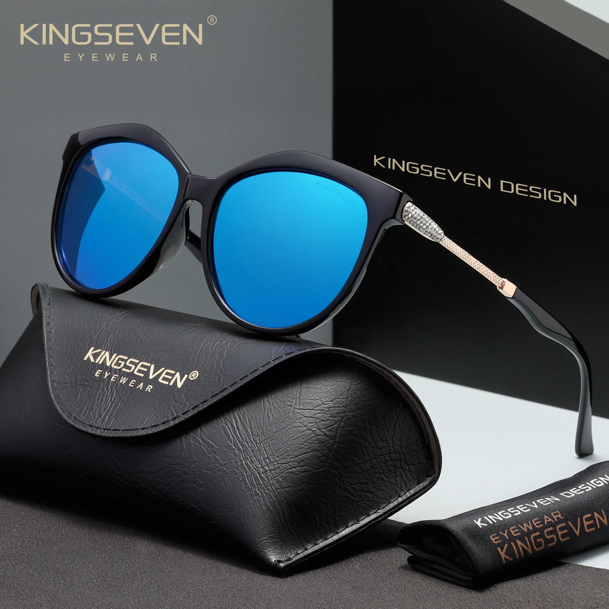 KINGSEVEN N7826 blue polarized sunglasses for women