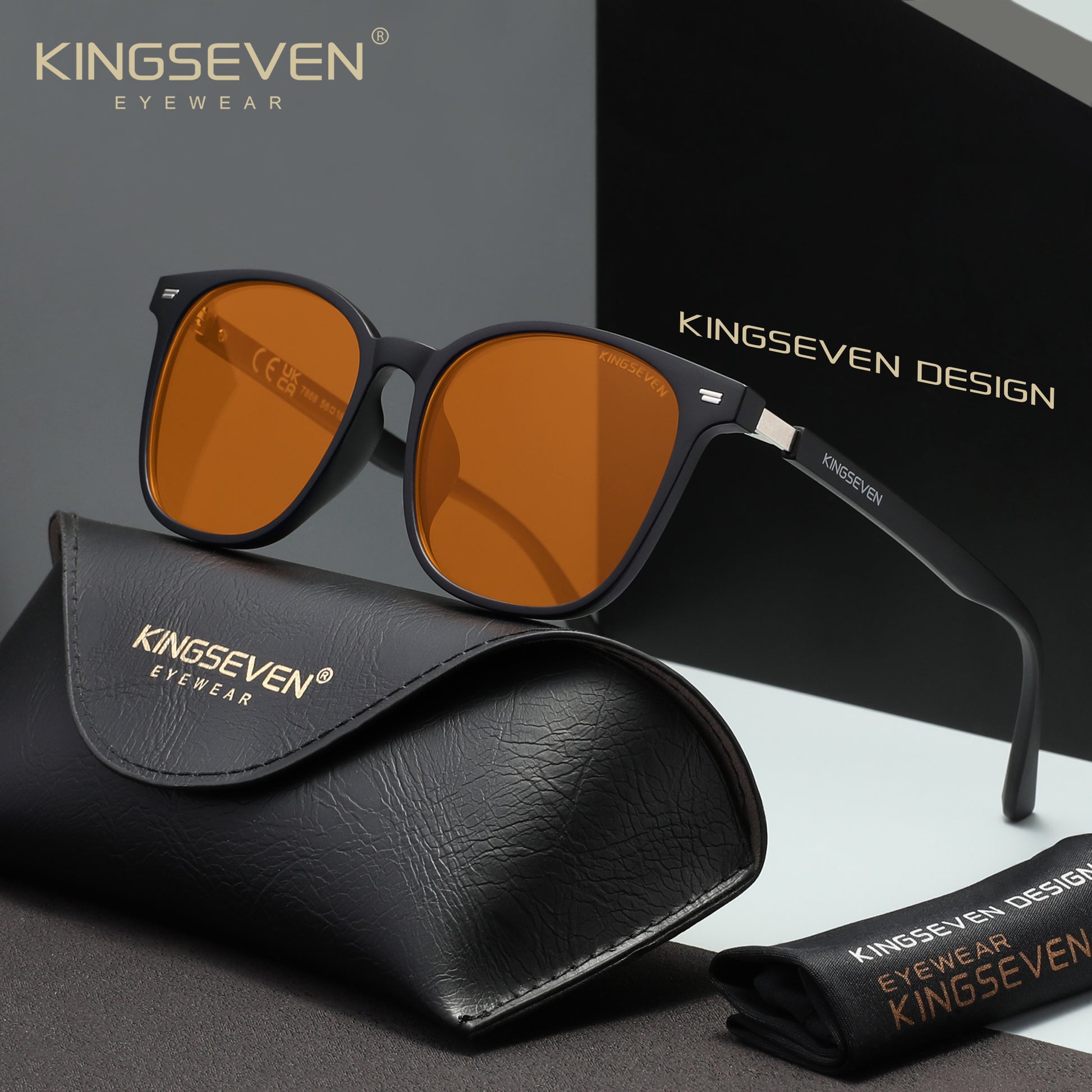 KINGSEVEN N7868 black blue light sunglasses