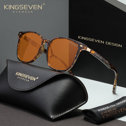 KINGSEVEN N7868 leopard-gold blue light sunglasses